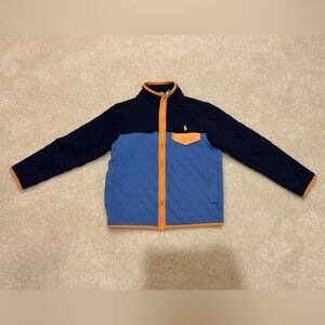 Polo Ralph Lauren Boy’s Navy, Blue and Orange Quilted Zip-Up in Size S (8)